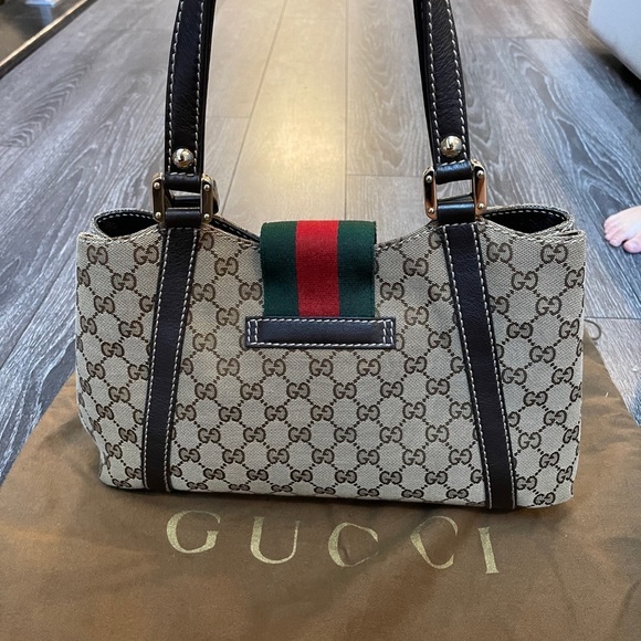 Gucci medium web tote used once pristine condition - Picture 3 of 6